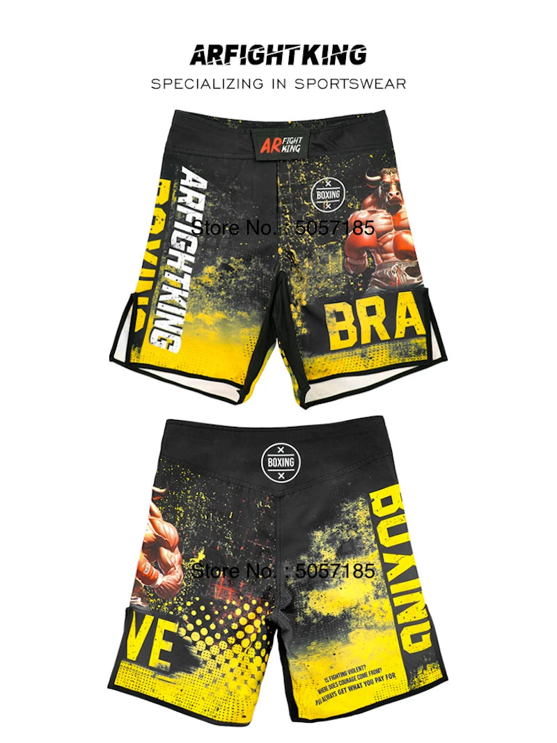 MMA Shorts Jiu Jitsu Muay Thai Pants Men's Fight Shorts Martial Arts BJJ Grappling Kickboxing Fighting Boxing Training Trunks