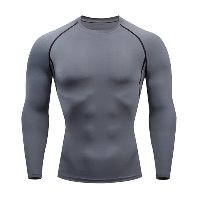 Men’s Long Sleeve Base Layer Quick-Dry Compression Training Set