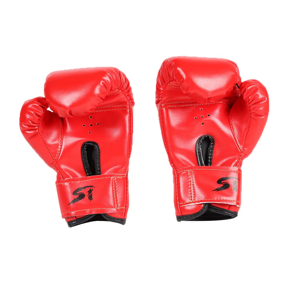2pcs Boxing Training Fighting Gloves Breathable PU Leather Boxing Training Gloves Sanda Sparring Muay Thai MMA Karate Gloves