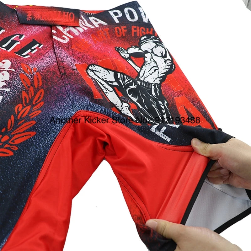 Tiger MMA Shorts BJJ Crossfit Wrestling Grappling Shorts Jiujitsu Martial Arts Combat Clothing Men Women Kickboxing Boxing Pants