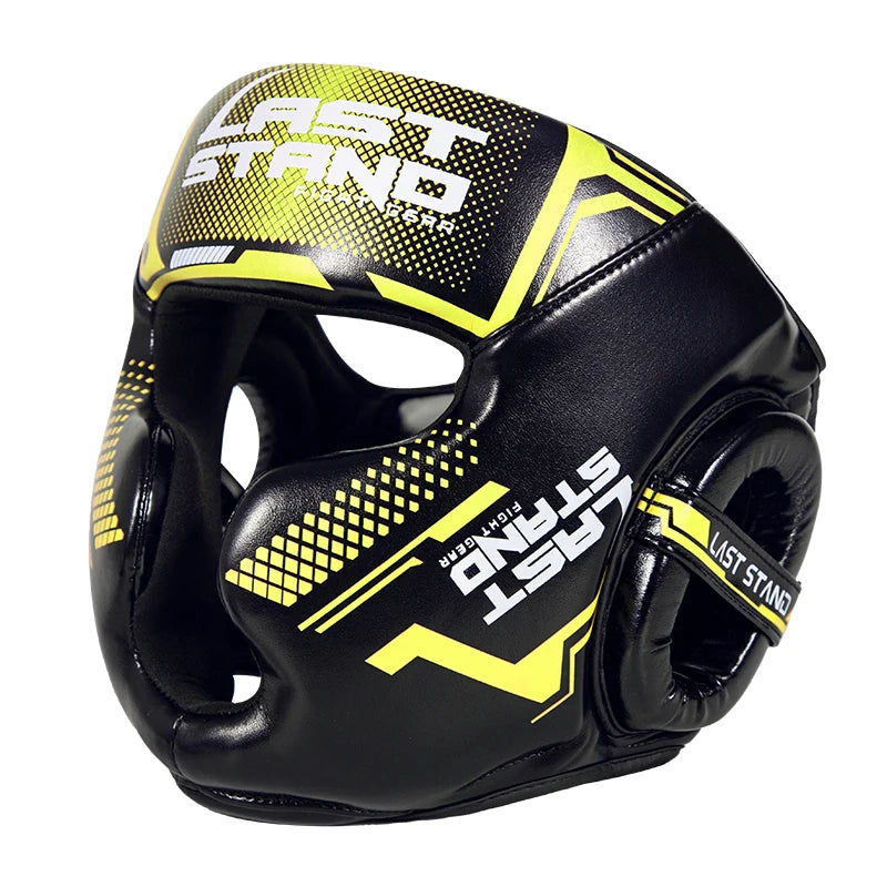 Last Stand Full-Cover Boxing Helmet – Thickened Head Guard for Karate, & Gym Training