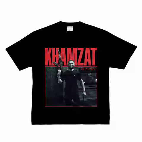 Khamzat Chimaev Boxing T-Shirt – Summer Fashion, Loose & Comfortable Cotton Top