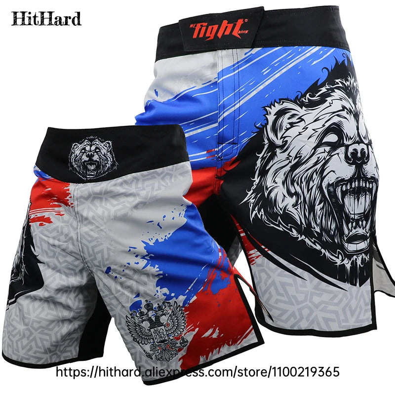 Tiger MMA Shorts BJJ Crossfit Wrestling Grappling Shorts Jiujitsu Martial Arts Combat Clothing Men Women Kickboxing Boxing Pants