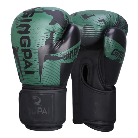 GINGPAI PU Leather Boxing Gloves – Breathable & Durable for MMA & Training