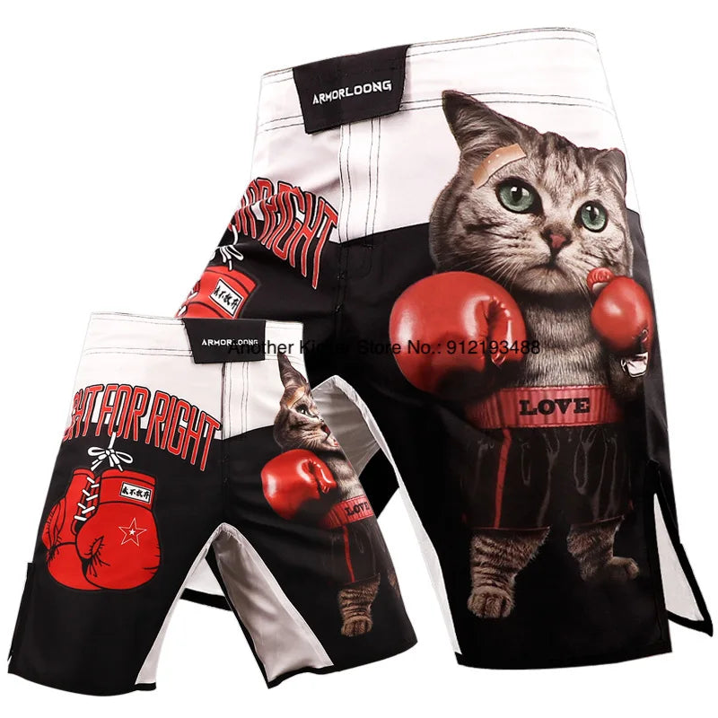 Tiger MMA Shorts BJJ Crossfit Wrestling Grappling Shorts Jiujitsu Martial Arts Combat Clothing Men Women Kickboxing Boxing Pants