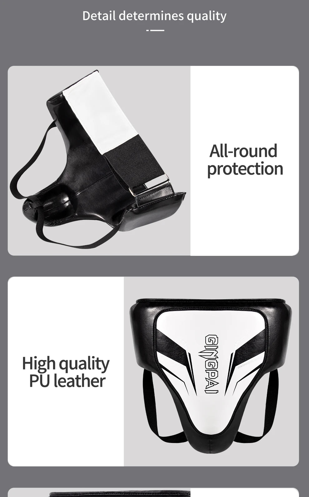 Gingpai Combat Sports Crotch Protector for Boxing, MMA, & Muay Thai