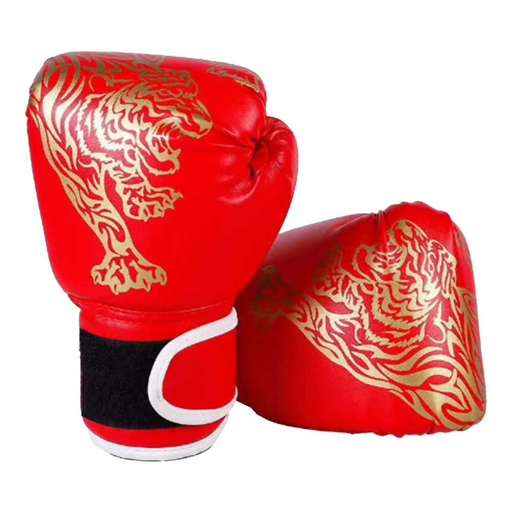 2pcs Boxing Training Fighting Gloves Breathable PU Leather Boxing Training Gloves Sanda Sparring Muay Thai MMA Karate Gloves