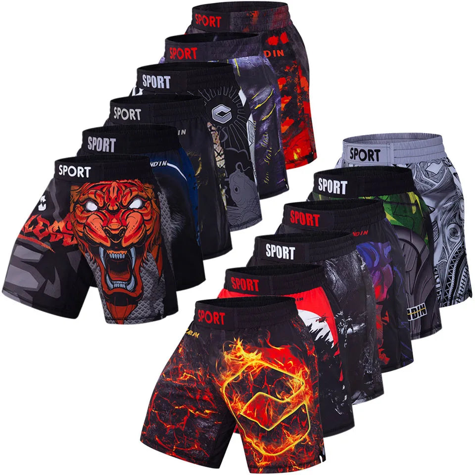 MMA Fight Shorts Boxing Sport Clothing Men Rashguard Muay Thai Mma shorts Fight Wear Bjj Jiu Jitsu Grappling Running Short Pants