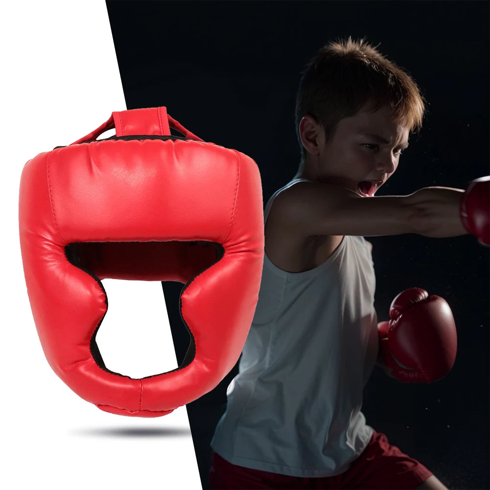 Boxing Headgear Protective PU Helmet for Adult Kids Muay Thai Martial Taekwondo W/mask for Wrestling Boxing Protective Equipment