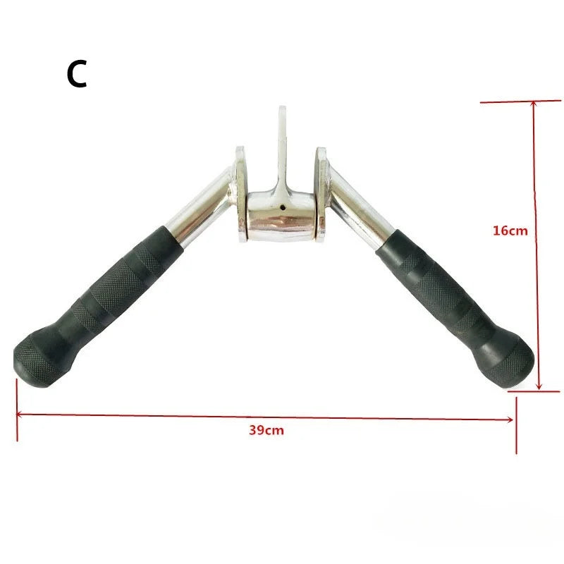 Heavy Duty Lat Pulldown Bar Solid T-Bar V-Bar for Rowing Workouts