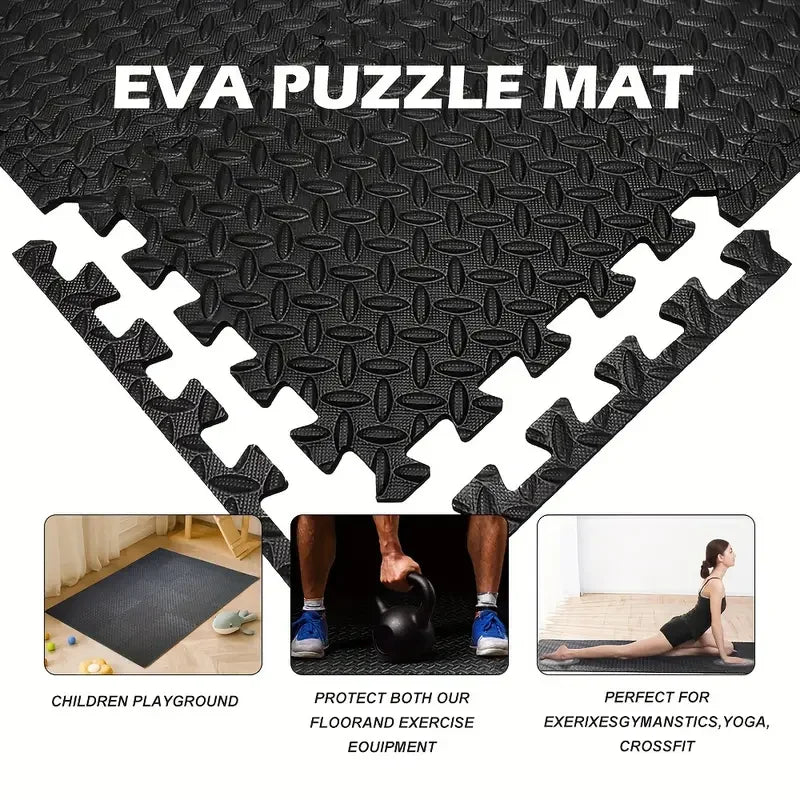 Non-Slip Foam Yoga Mat Tiles for Indoor Fitness Protection