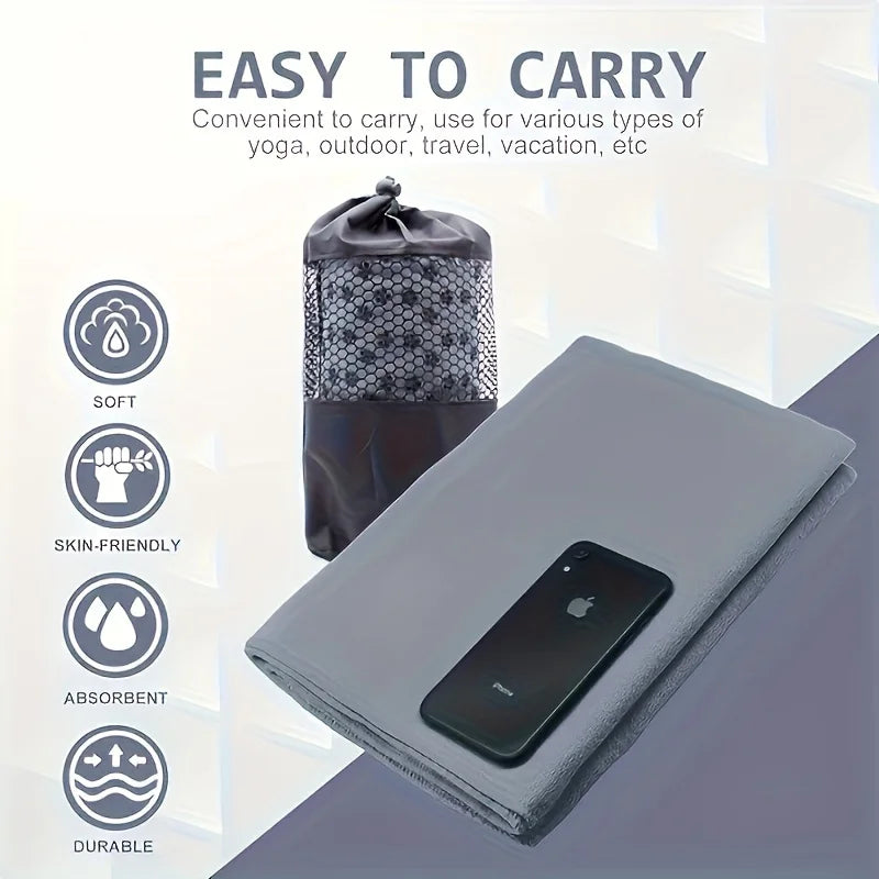 Sweat Absorbing Yoga Towel Non-Slip for Pilates & Hot Yoga