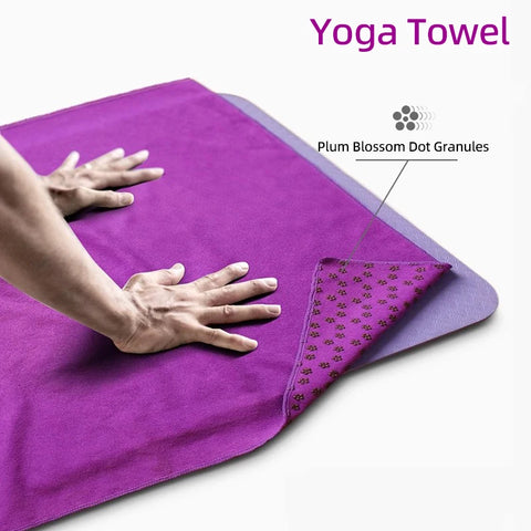 Grip Point Yoga Towel Prevents Slipping for Hot Yoga Practice