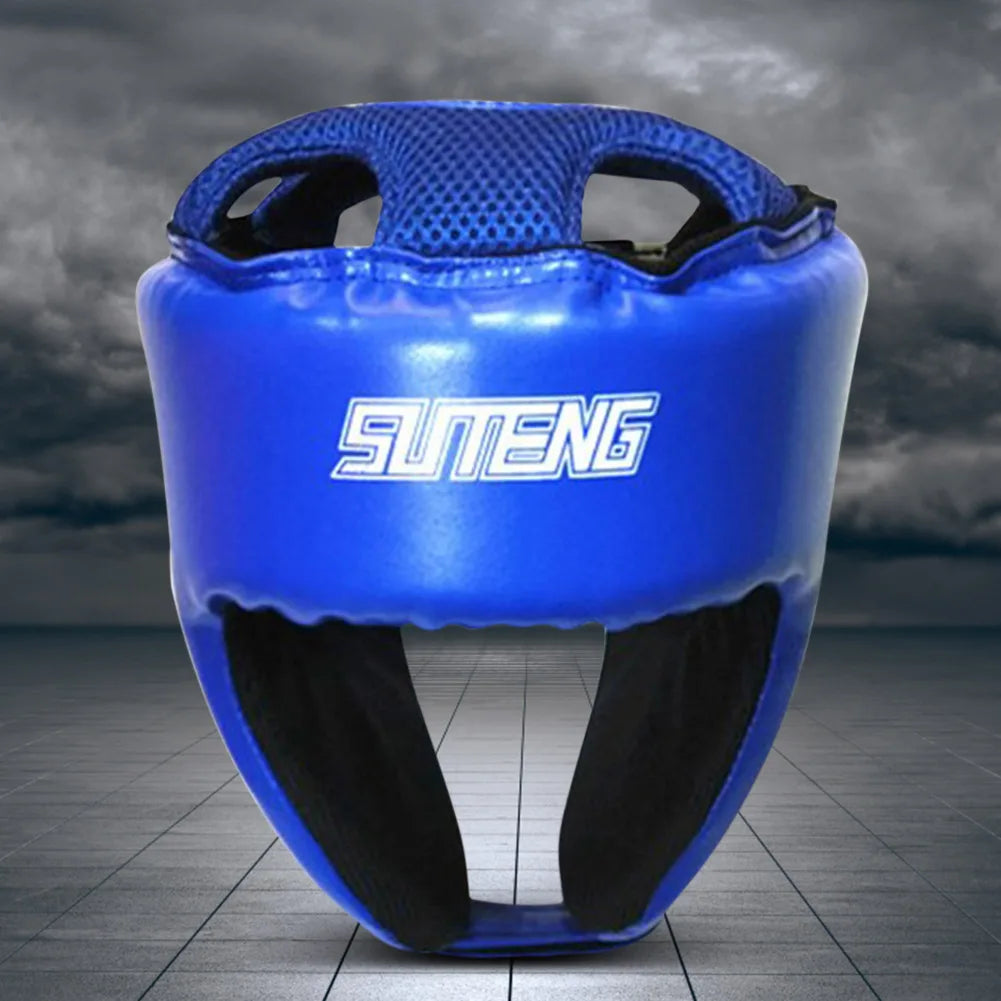 Adjustable Boxing Head Guard for Sparring & Training | PU Leather Protective Gear