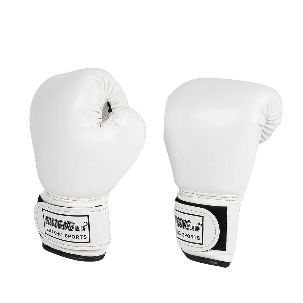 2pcs Boxing Training Fighting Gloves Breathable PU Leather Boxing Training Gloves Sanda Sparring Muay Thai MMA Karate Gloves