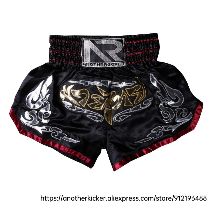 Muay Thai Shorts 2025 New Thai Boxing Shorts Women Men Child Patchwork Kickboxing Training Pants Gym MMA Martial Arts Fight Gear
