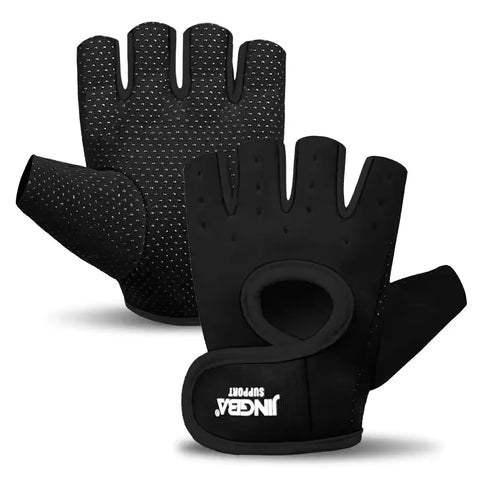Half Finger Gym Gloves Silicone Grip, Breathable Workout Gloves