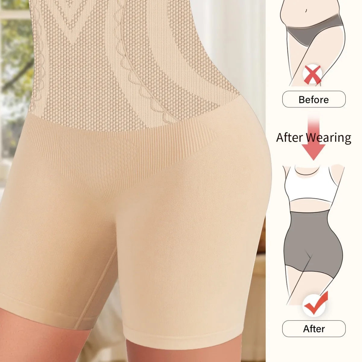 Women High-Waisted Shaping Pants – Seamless Tummy Slimming & Body Contouring