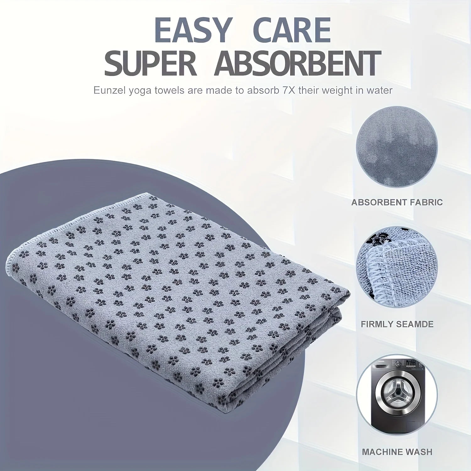 Sweat Absorbing Yoga Towel Non-Slip for Pilates & Hot Yoga