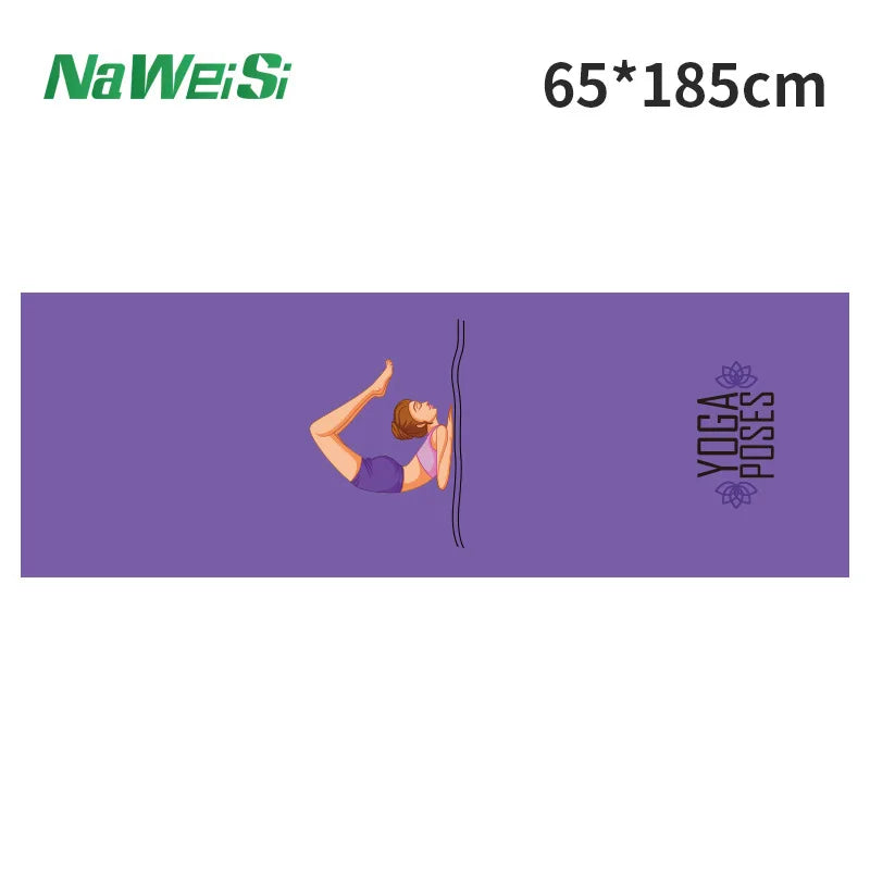 Double-Side Velvet Yoga Mat Towel Non-Slip, Quick-Dry & Portable