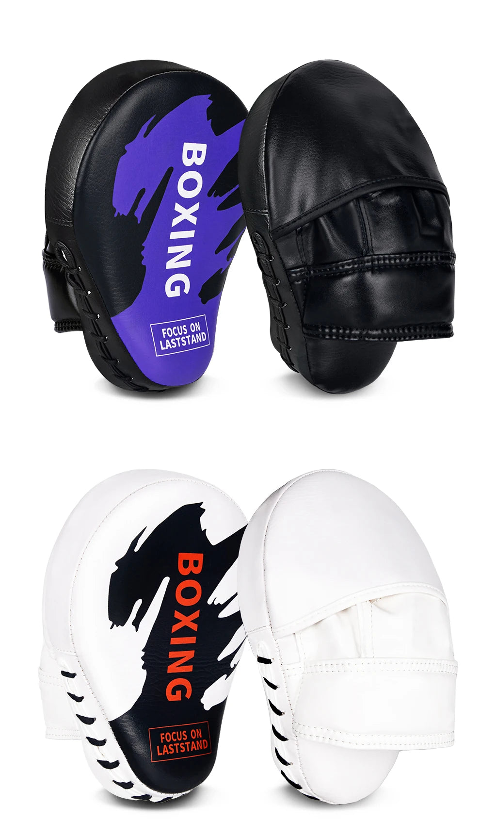 Boxing PU Leather Focus Mitts Curved Punch Pads for Martial Arts & Training