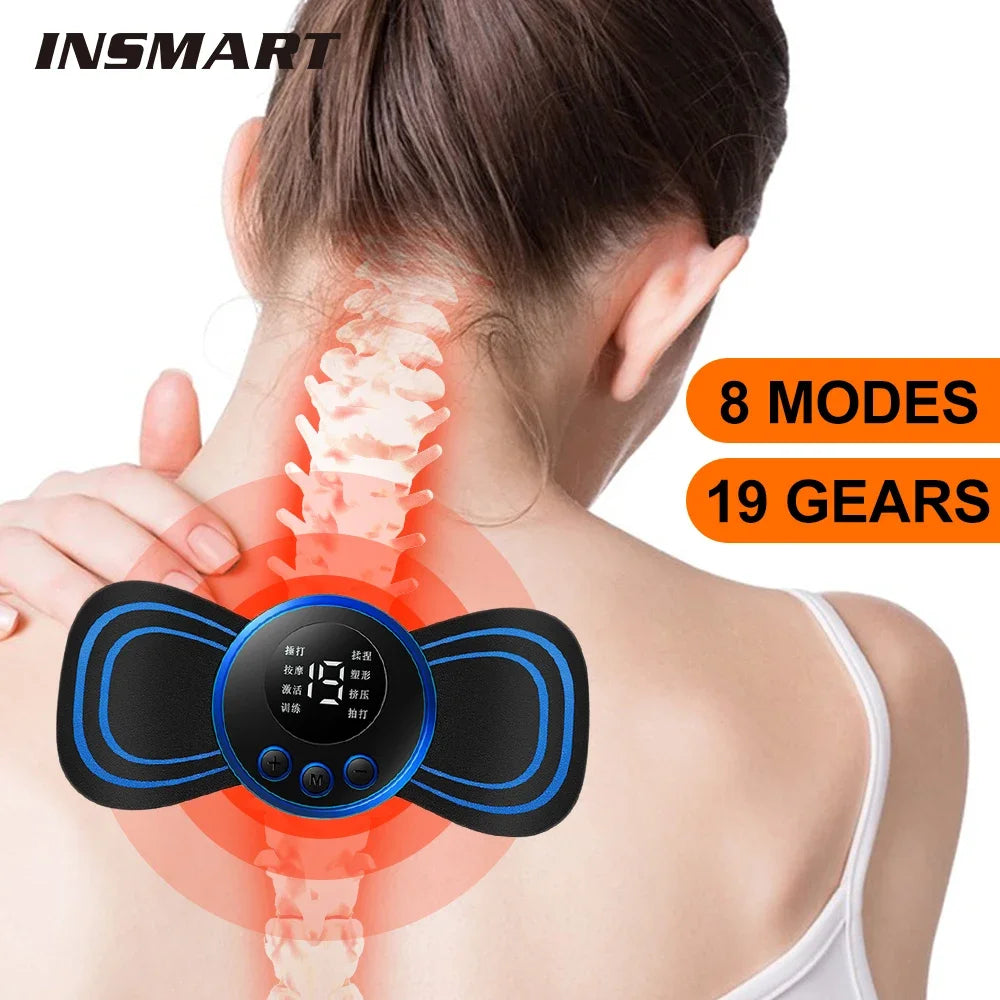 Mini Electric Neck Massager – EMS Patch for Cervical & Muscle Relaxation