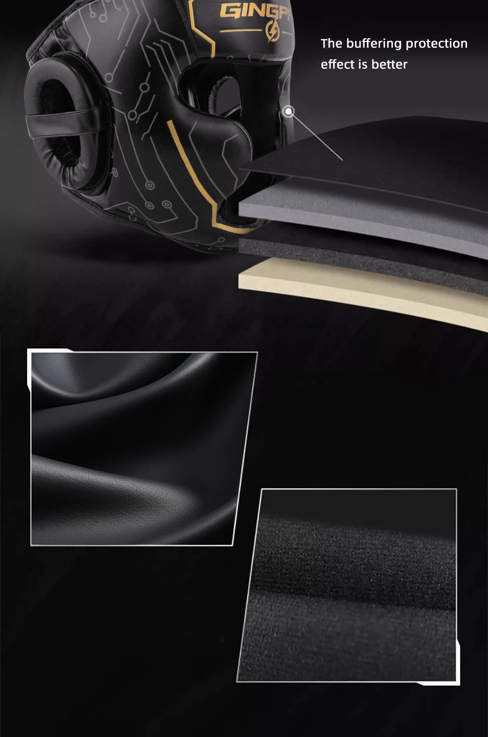 GINGPAI Head Protectors – Boxing & MMA Helmets for Competition & Training