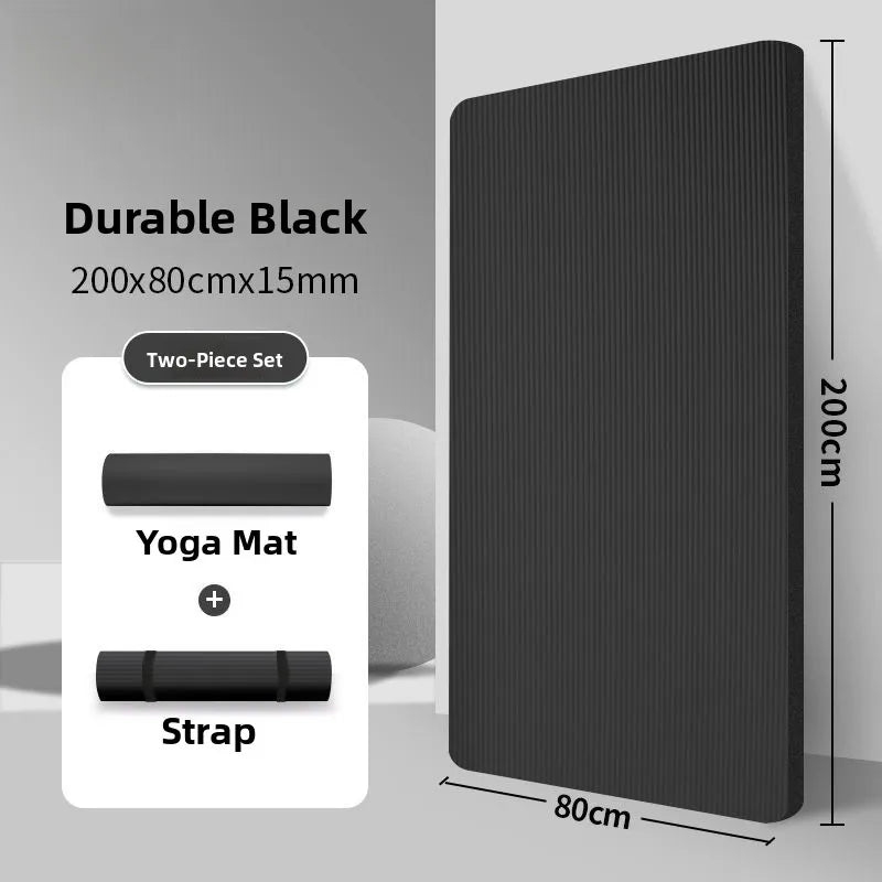 Men’s Yoga Mat Anti-Slip Rubber Exercise Mat with Clean Design