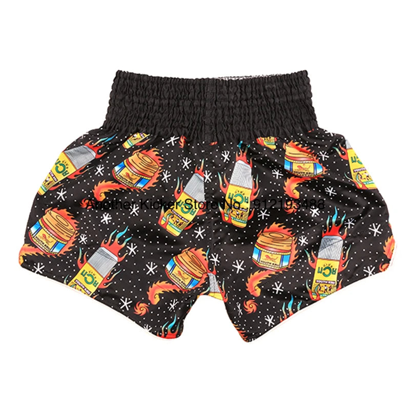Muay Thai Shorts 2025 New Thai Boxing Shorts Women Men Child Patchwork Kickboxing Training Pants Gym MMA Martial Arts Fight Gear