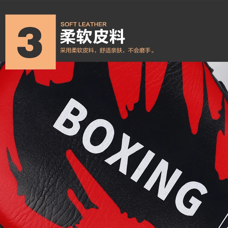 Boxing PU Leather Focus Mitts Curved Punch Pads for Martial Arts & Training