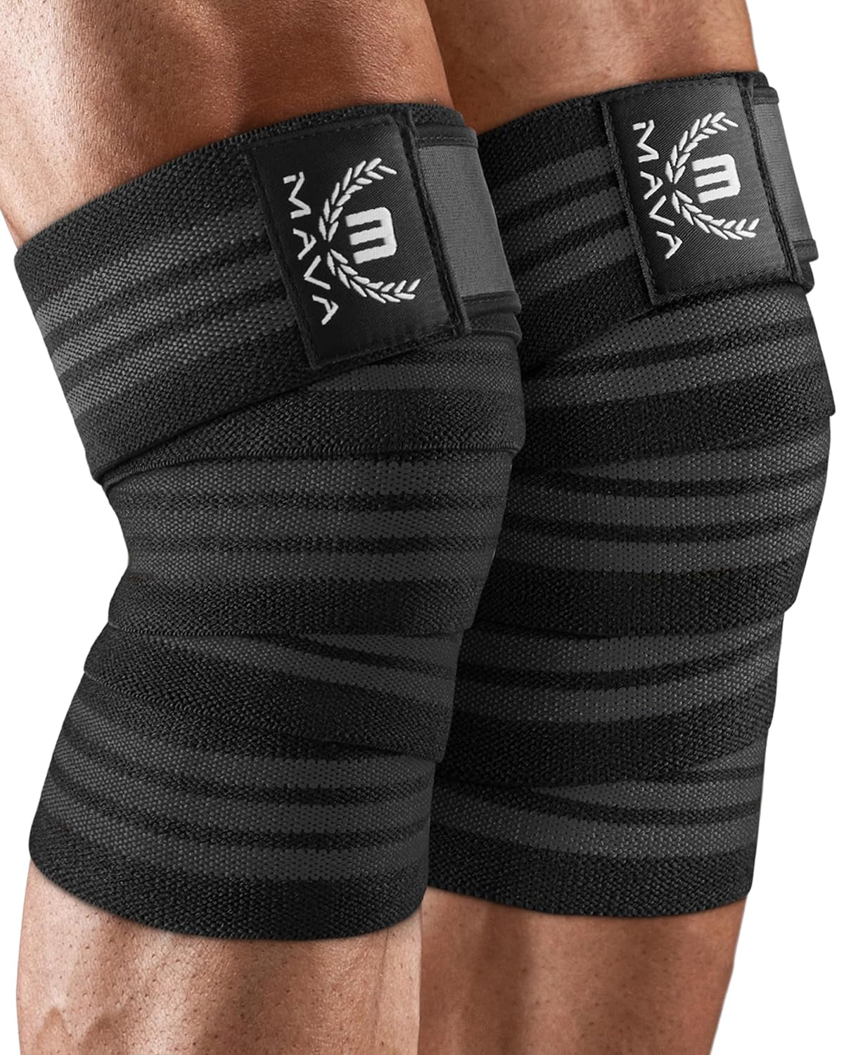 Knee Wraps (Pair) for Men & Women | Ideal for Cross Training, Wods, Gym Workouts, Weightlifting, Fitness & Powerlifting | Knee Straps for Squats | 72" Compression & Elastic Support
