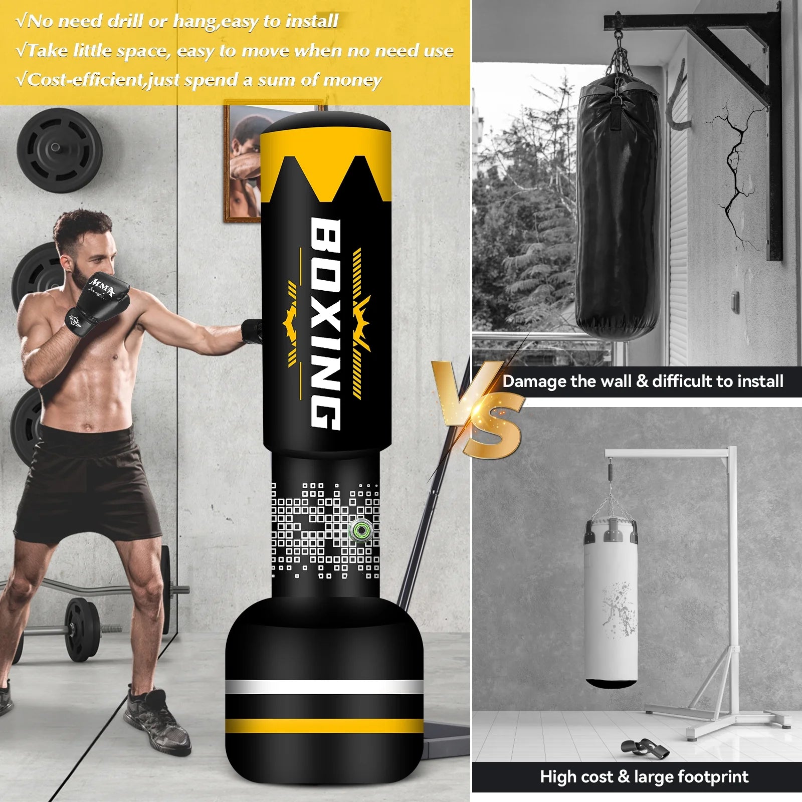 Freestanding Boxing Punching Bag 